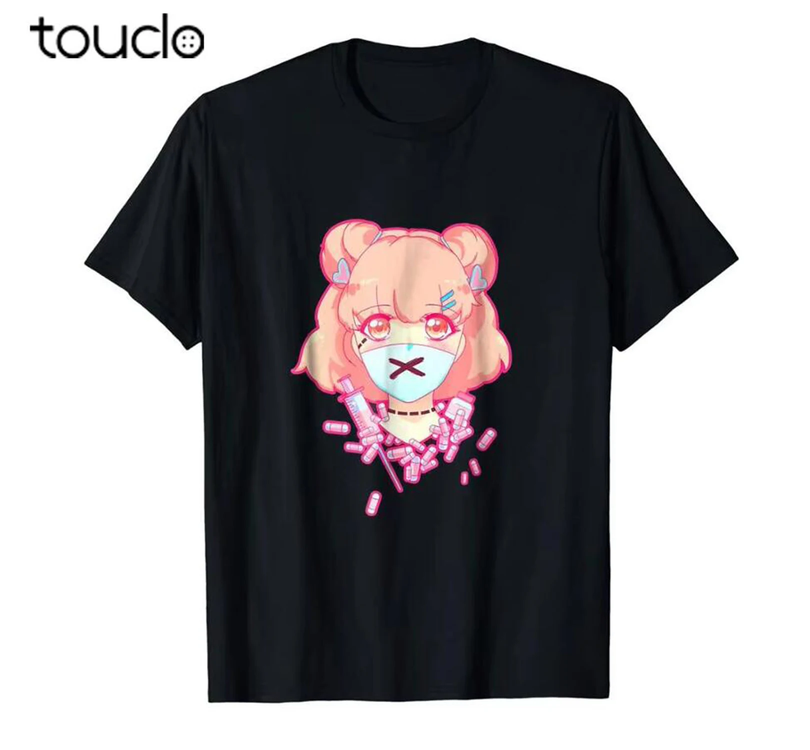 Summer Clothing Brands Men - T-shirt Homme Pastel Menhera Anime Pills
