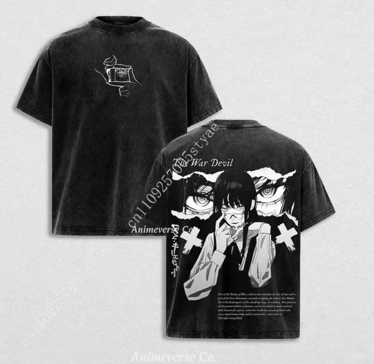 Yours Summer Clothing - T-shirt graphique Anime Chainsaw Man Mitaka