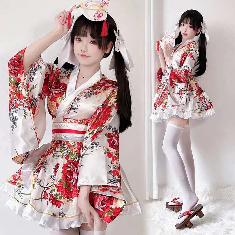Summer Japanese Clothing - Robe Kimono japonaise modifiée pour femmes,