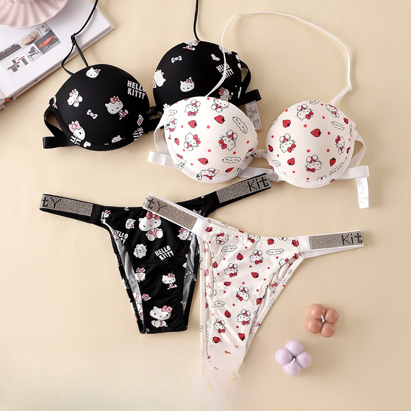 Summer Quotes - Ensemble soutien-gorge sans bretelles et culotte