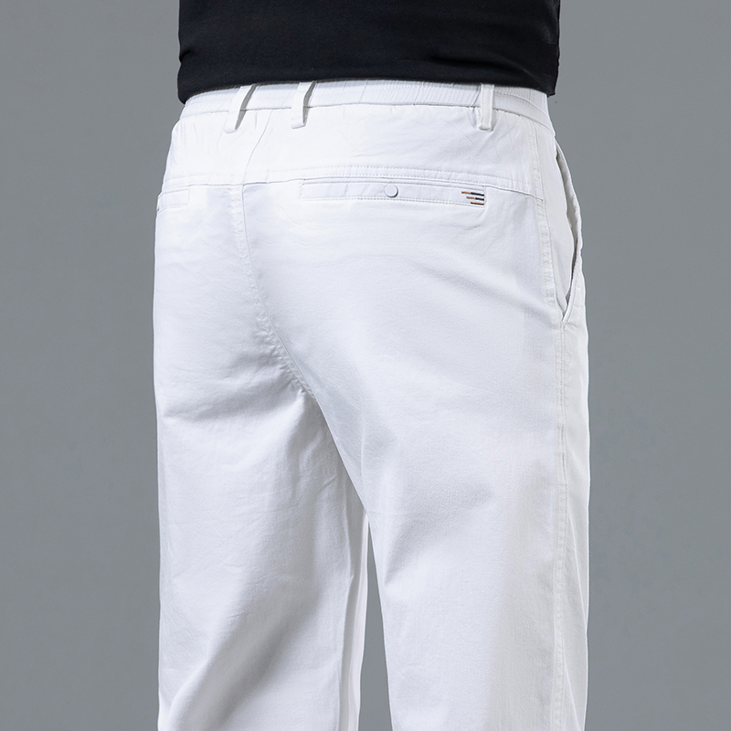 Summer Clothing Brands Men - Pantalon droit blanc léger pour homme,