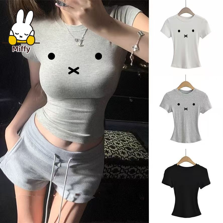 Summer Clothing Places - Nouveau T-shirt Kawaii Miffy style américain