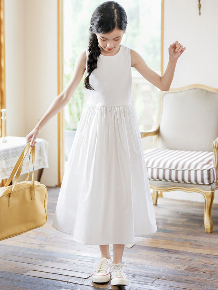 Summer Clothing Teen Girls - Robe Maxi Longue pour Petites Bol,