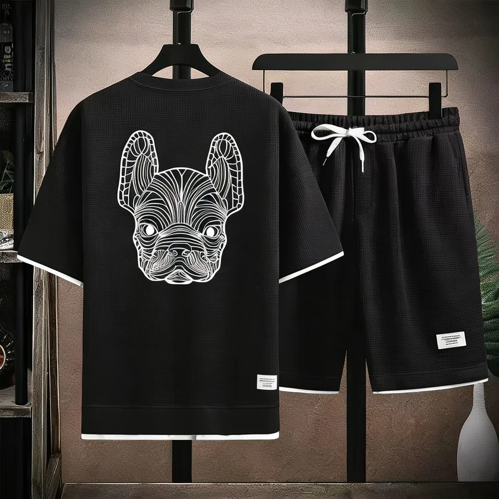 Summer Clothing Men Fashion - Ensemble t-shirt et short à manches