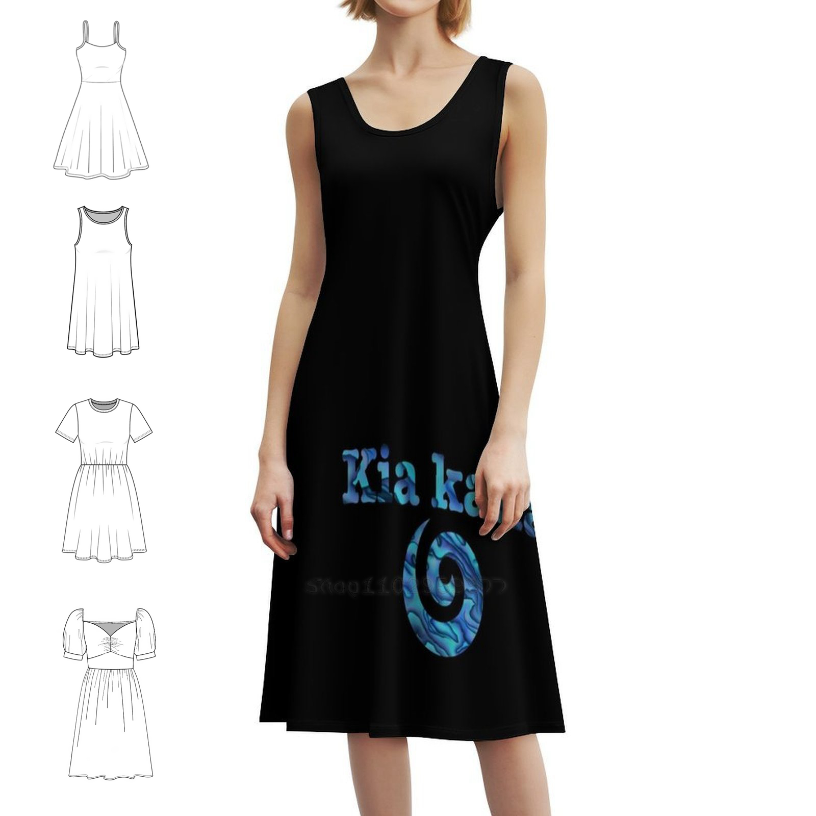 Summer Clothing Nz - Kaha Koru robe décolleté en coeur