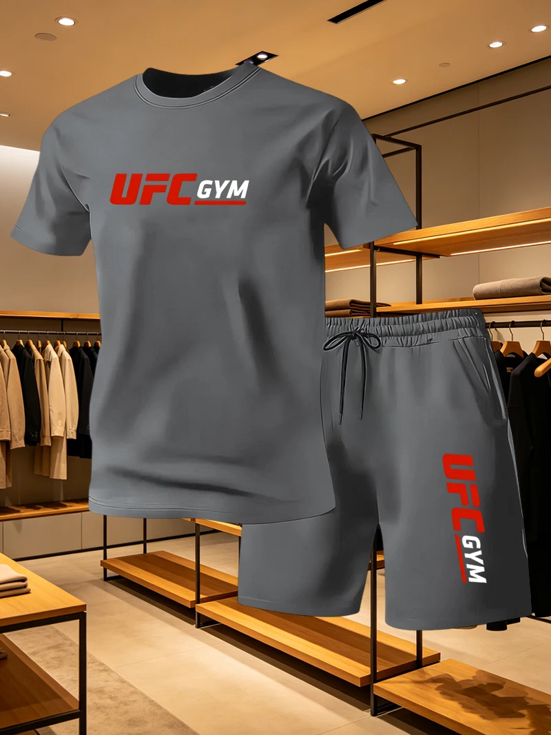 Summer Clothing Men Fashion - Ensemble décontracté UFC pour hommes :