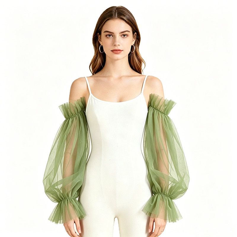 Summer Clothing Colors - Manches élastiques amovibles en tulle doux