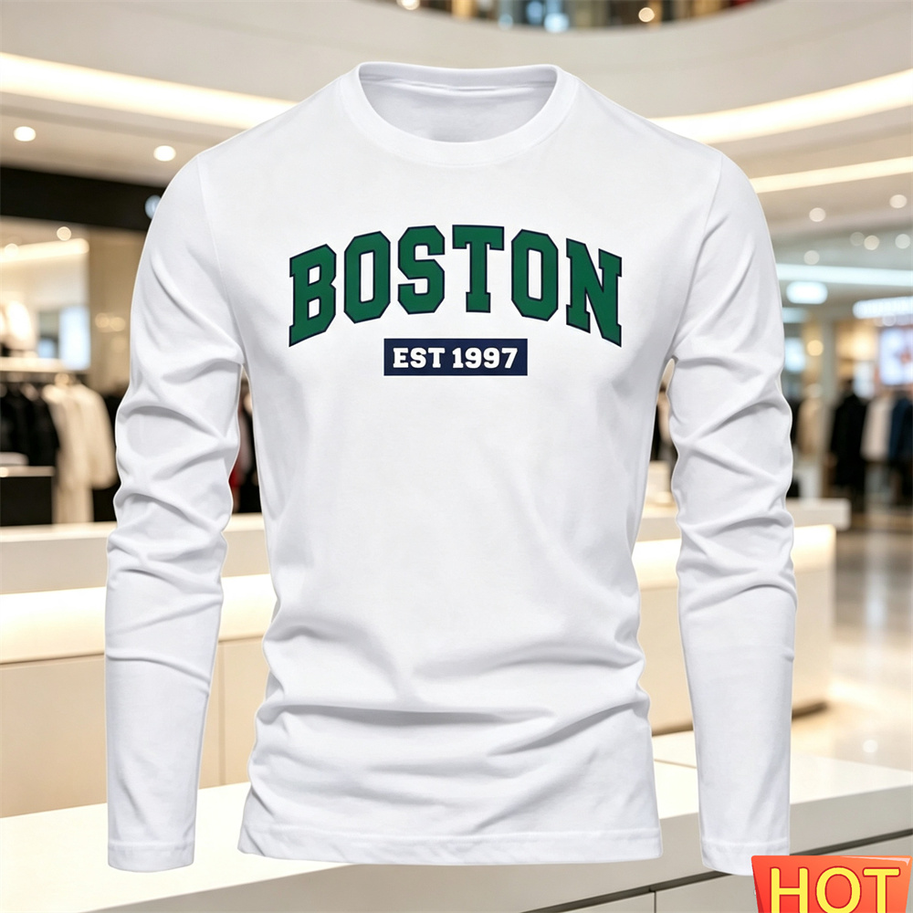 Summer Clothing Men Fashion - T-shirt à manches longues pour hommes,