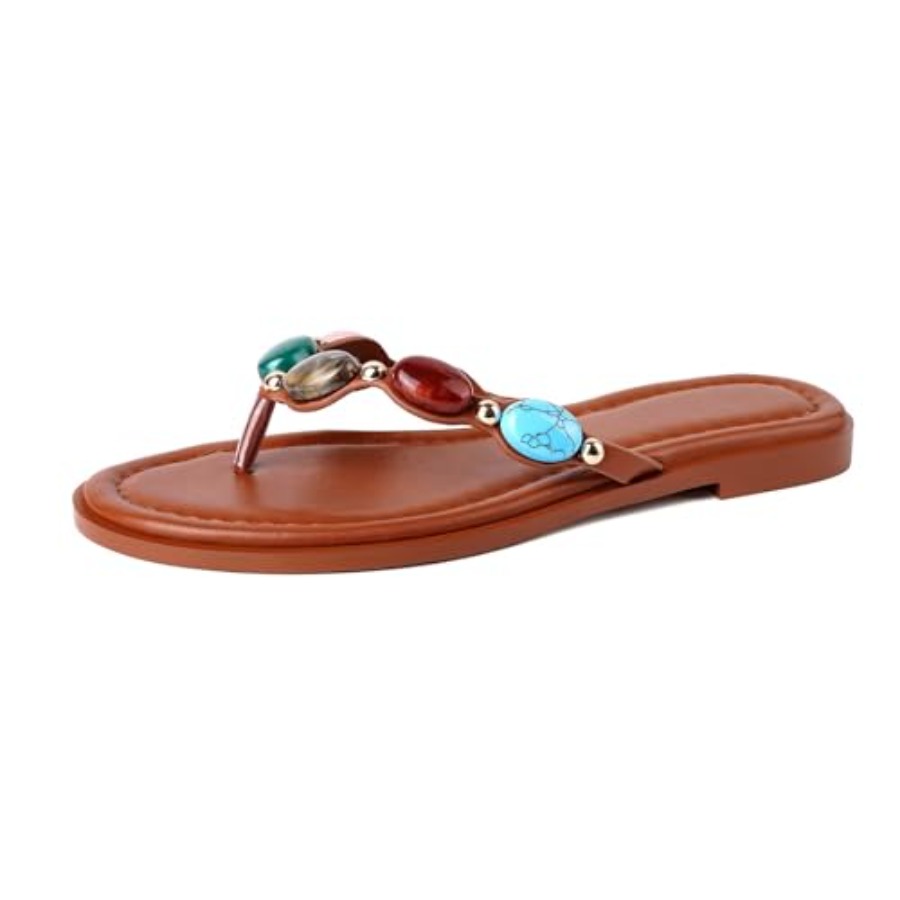 Flip Flop Jeweled - Tongs ornées de bijoux pour femmes,