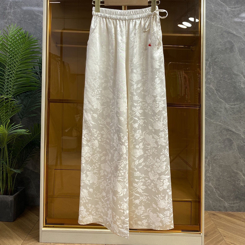 Palazzo Pant Wide - Pantalon palazzo taille haute en satin