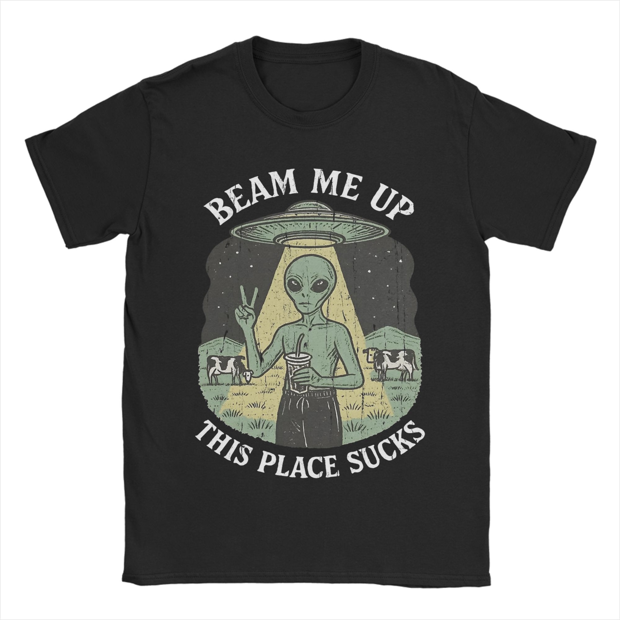 Summer Clothing Places - T-Shirt manches courtes col rond pour