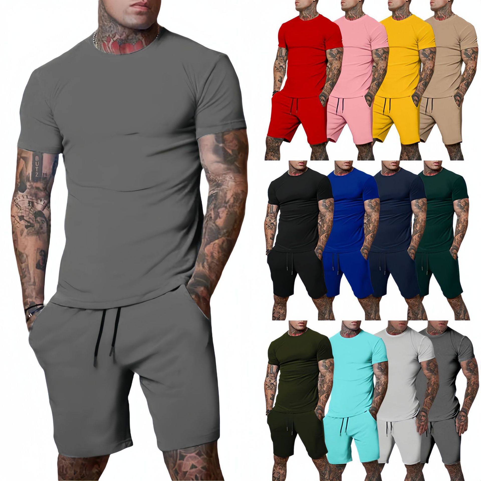 Summer Clothing Men Fashion - Ensemble de sport d'été décontracté et