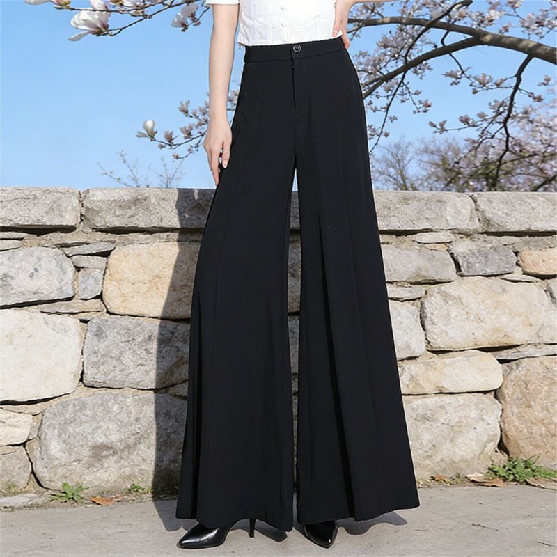 Palazzo Pant Wide - Pantalon palazzo ample et fluide taille