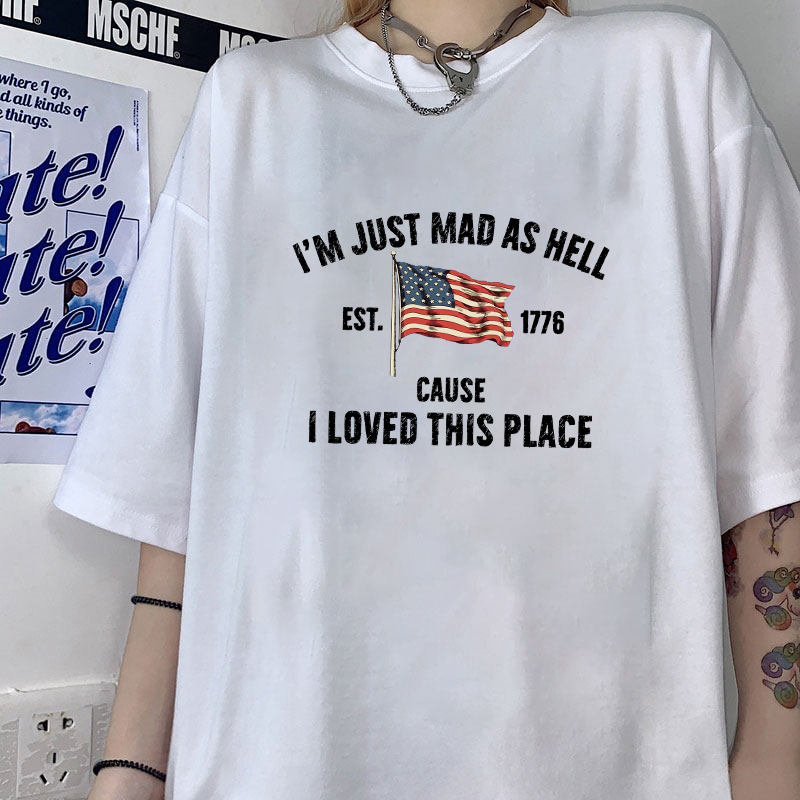 Summer Clothing Places - T-shirt unisexe avec imprimé drapeau américain,