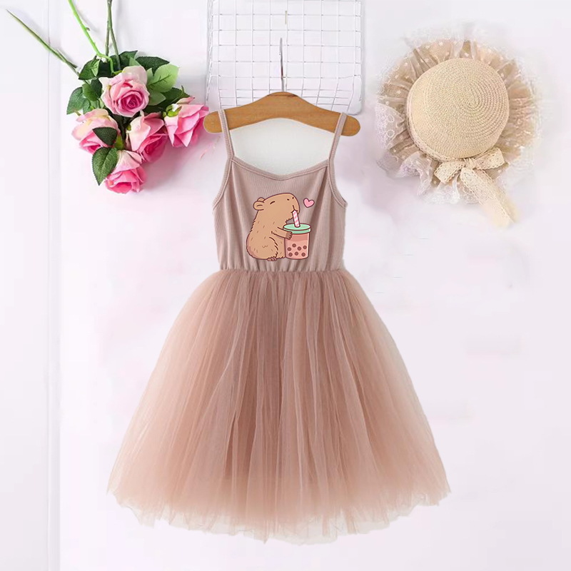 Summer Clothing Gifts - Capybara filles robes Anime imprimé mignon
