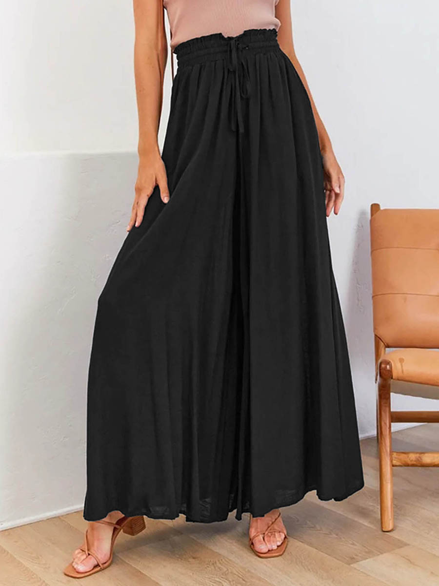 Palazzo Pant Wide - Pantalon large à taille haute pour