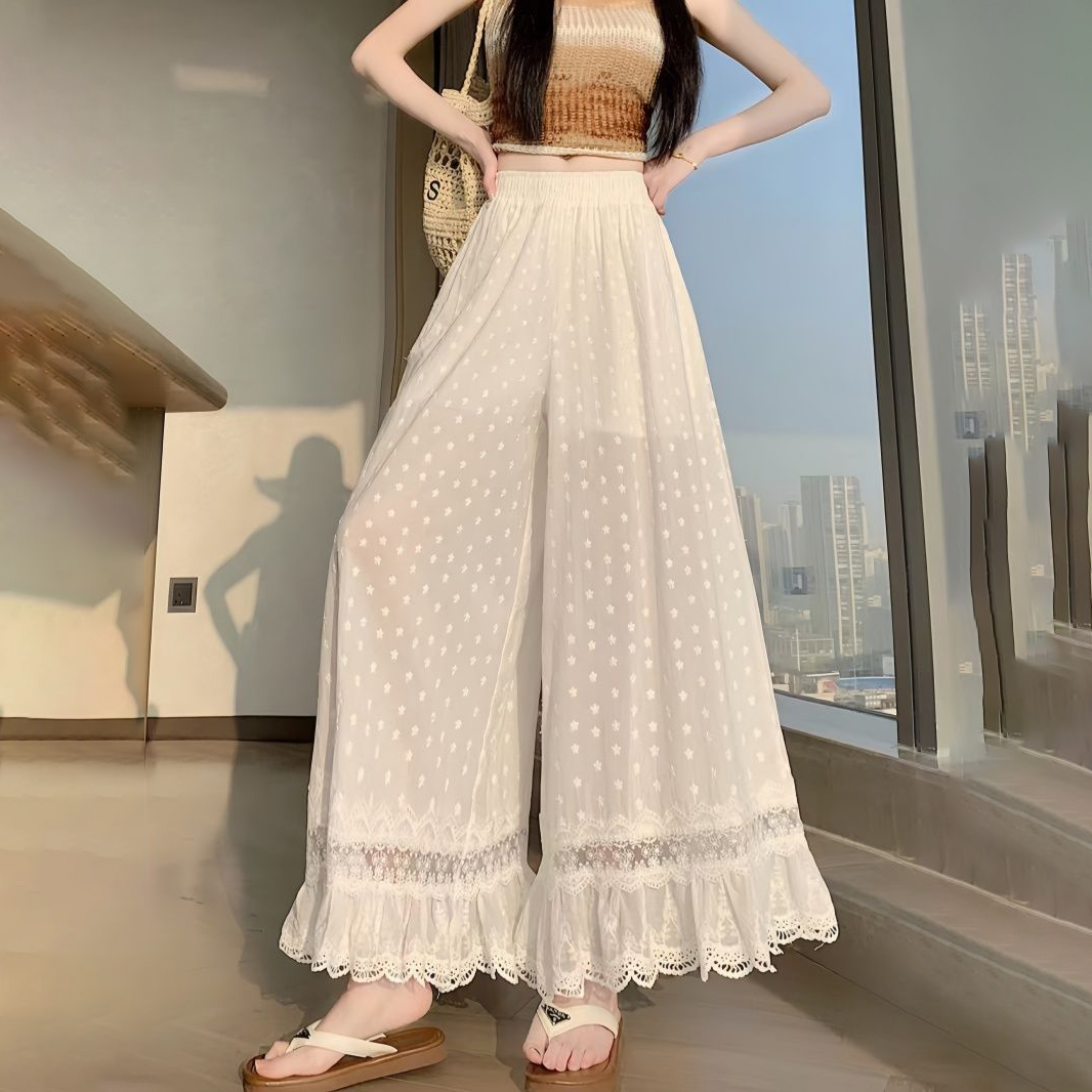 Pantalon Palazzo Femme Blanc É - Palazzo Pant Wide avis et prix