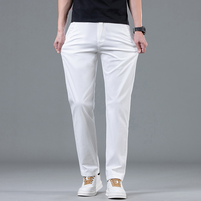 Pantalon droit blanc léger pou - Summer Clothing Brands Men avis et prix