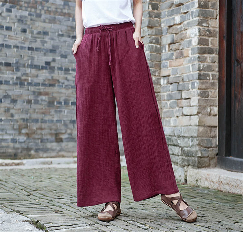 Pantalon à jambes larges à lac - Palazzo Pant Wide avis et prix