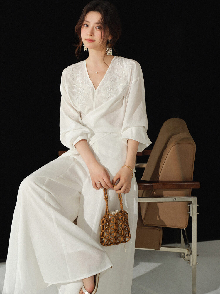 Ensemble élégant deux pièces p - Palazzo Pant Wide avis et prix