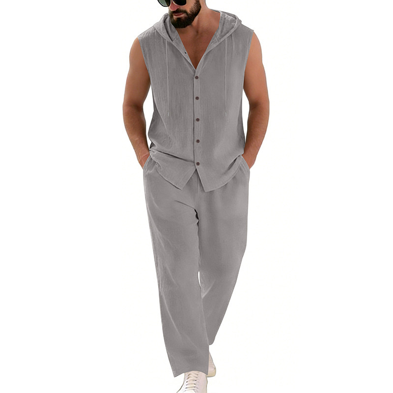Costume décontracté en lin pou - Summer Outdoor Clothing avis et prix