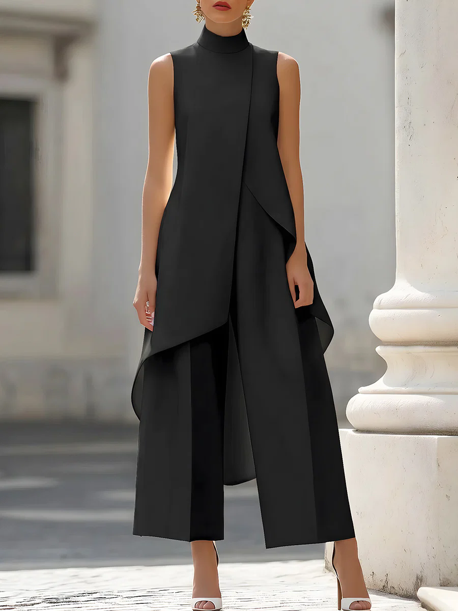 Combinaison sans manches à col - Palazzo Pant Wide avis et prix