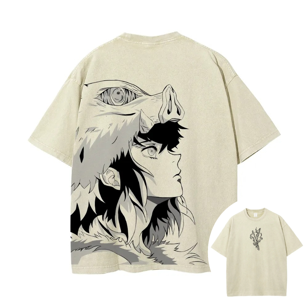 T-shirt délavé Demon Slayer po - Summer Clothing Good Quality avis et prix