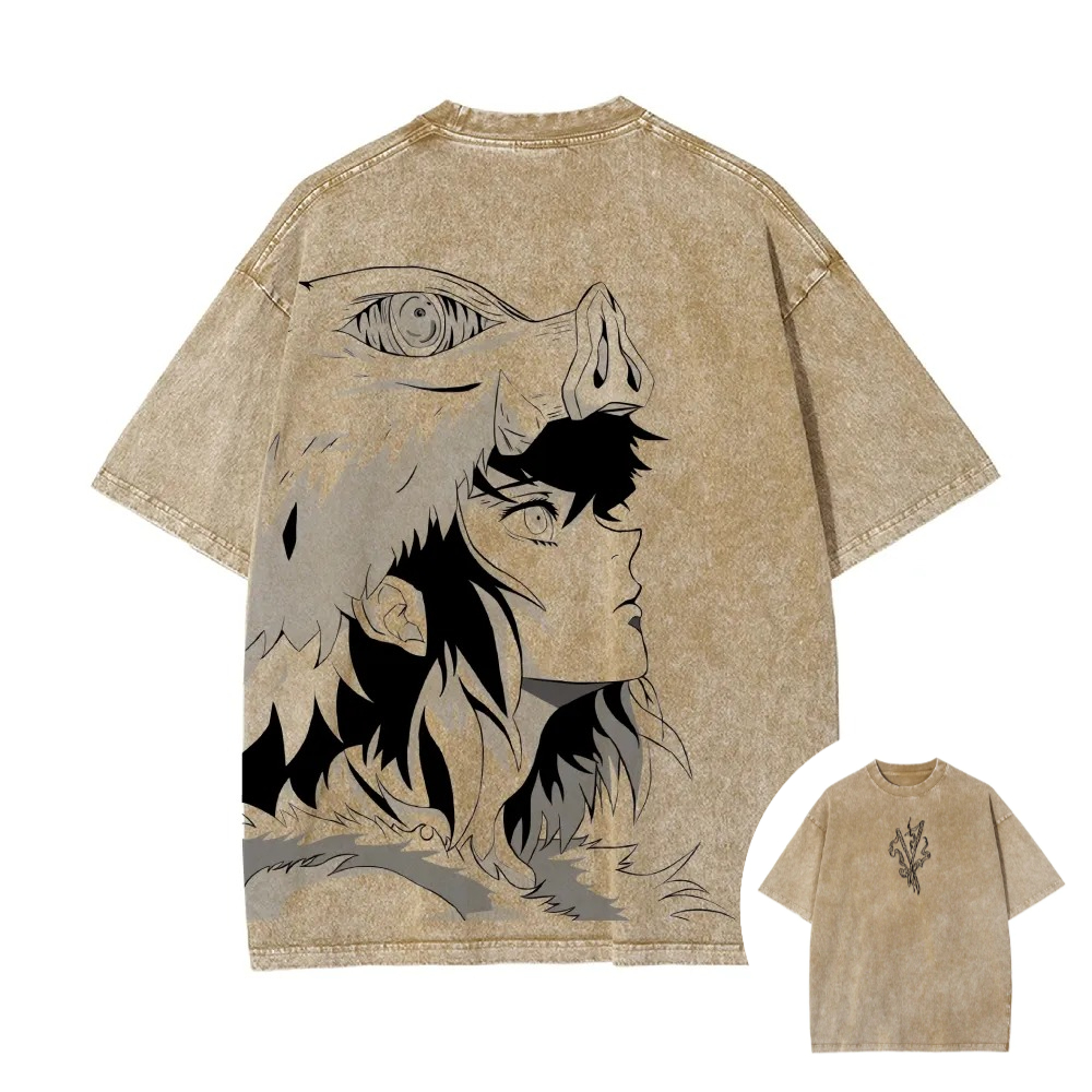 T-shirt délavé Demon Slayer po - Summer Clothing Good Quality avis et prix