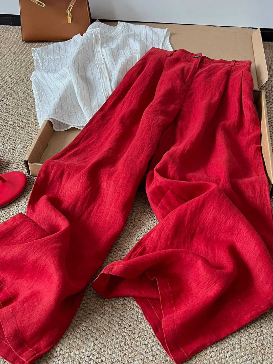 Pantalon taille haute à jambes - Summer Japanese Clothing avis et prix