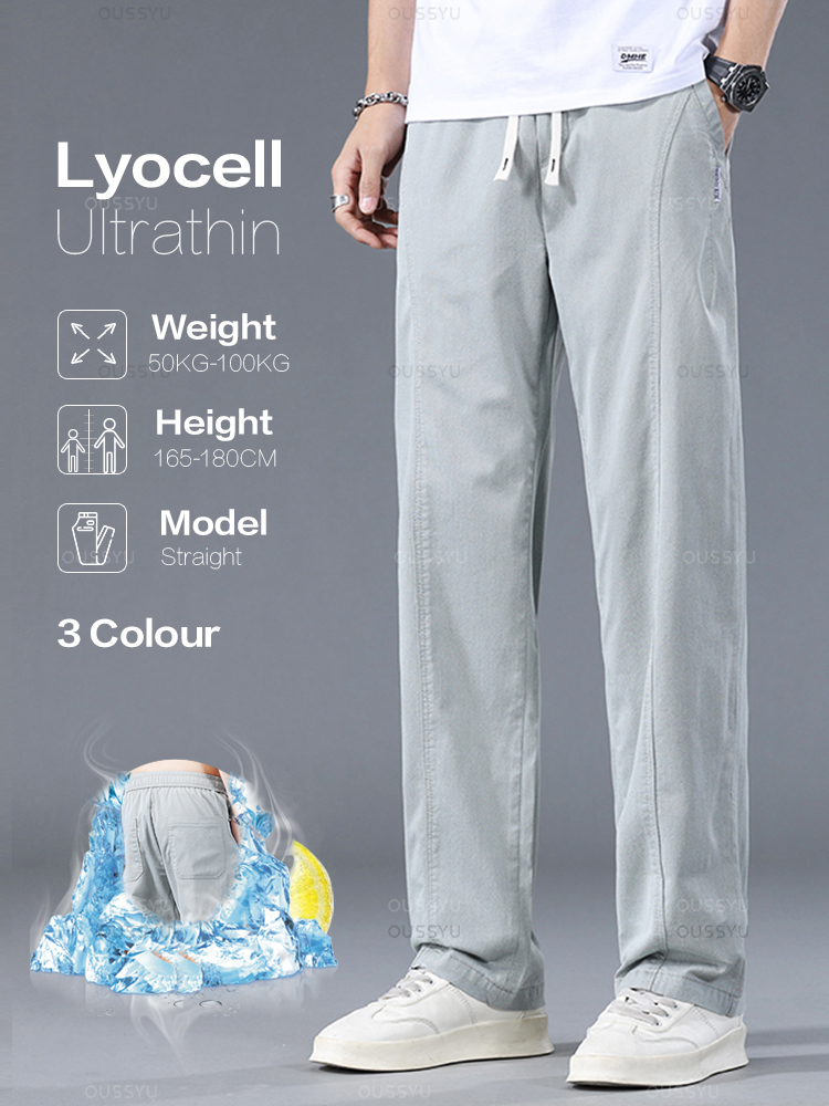 OUSSYU-Pantalon en tissu Lyoce - Summer Clothing Brands Men avis et prix